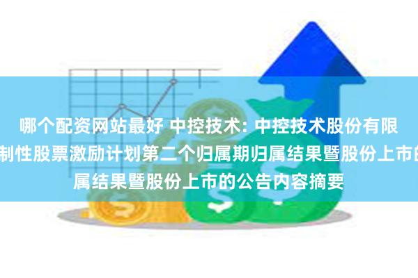 哪个配资网站最好 中控技术: 中控技术股份有限公司2021年限制性股票激励计划第二个归属期归属结果暨股份上市的公告内容摘要